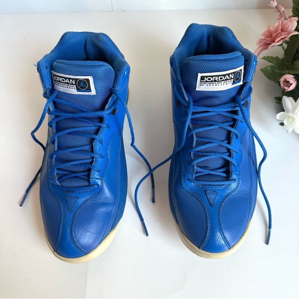 Jordan Jumpman Team 1 Sport Blue/White-Black Lace Up Sneakers - Picture 4 of 15